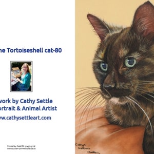 Tortoiseshell Cat Greetings Card, Blank High Quality Printed Cards From ...