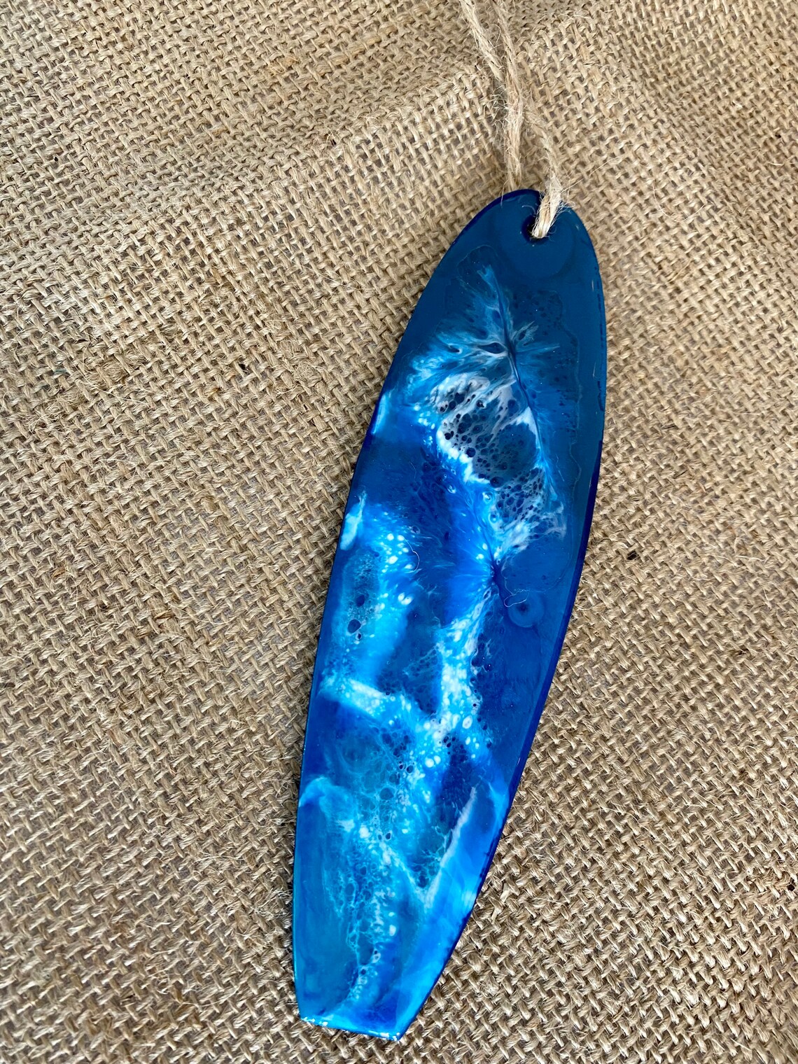 Resin/wood ocean art surfboard decoration Etsy