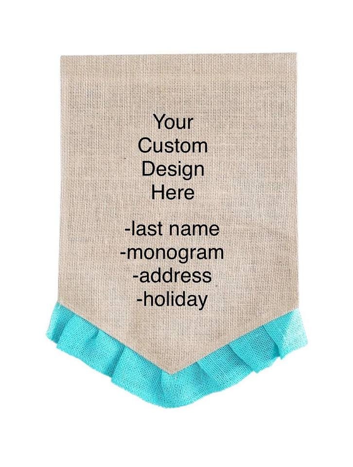 Bandera personalizada del jardín de arpillera bandera de | Etsy