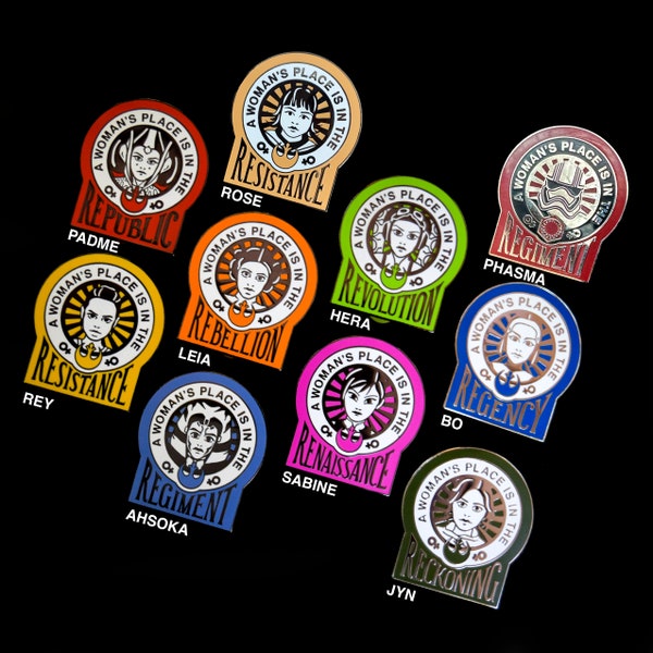 Kriff the Patriarchy Star Wars Feminist Inspired Enamel Pins