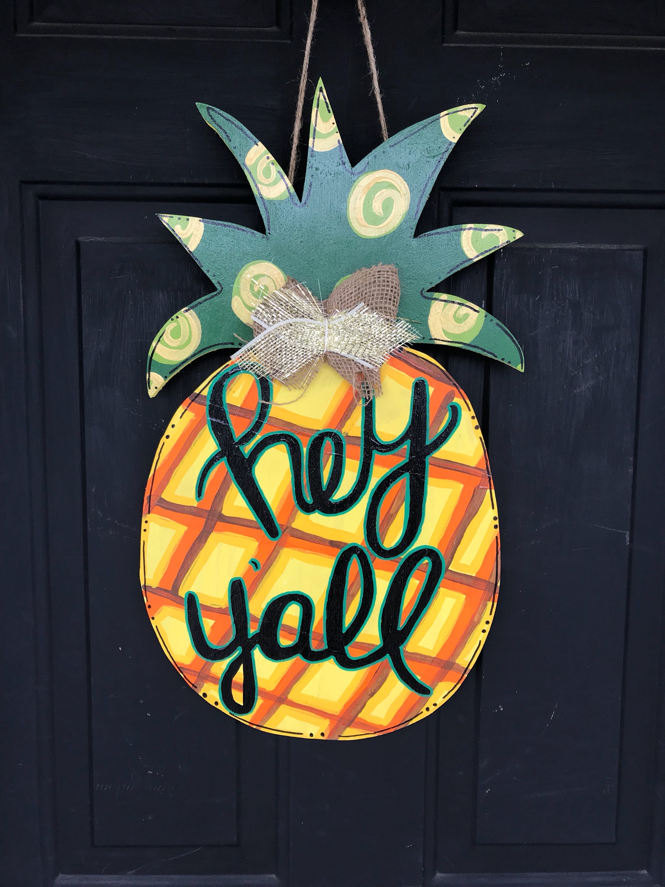 pineapple door hangerpineapple door signpineapple Etsy