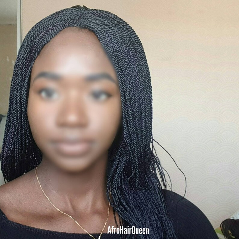 Black Crochet Braided Wig Ombre Braided Wig Colour 1 Ghana Etsy