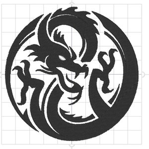 Dragon Patch Machine Embroidery Design: Dungeons and Dragons ITH 4x4 (Digital File)