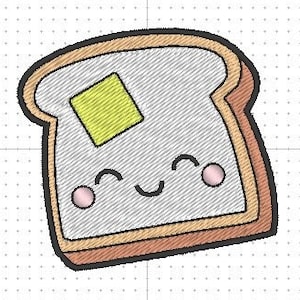 Bread & Butter Feltie Embroidery Design: 4x4 ITH Digital Pattern