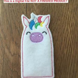 Unicorn Finger Puppet (2 sizes) - ITH 4x4 Machine Embroidery Design Download