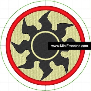 MTG White Mana Plains Embroidery Design: Sun Patch ITH (Digital Download)