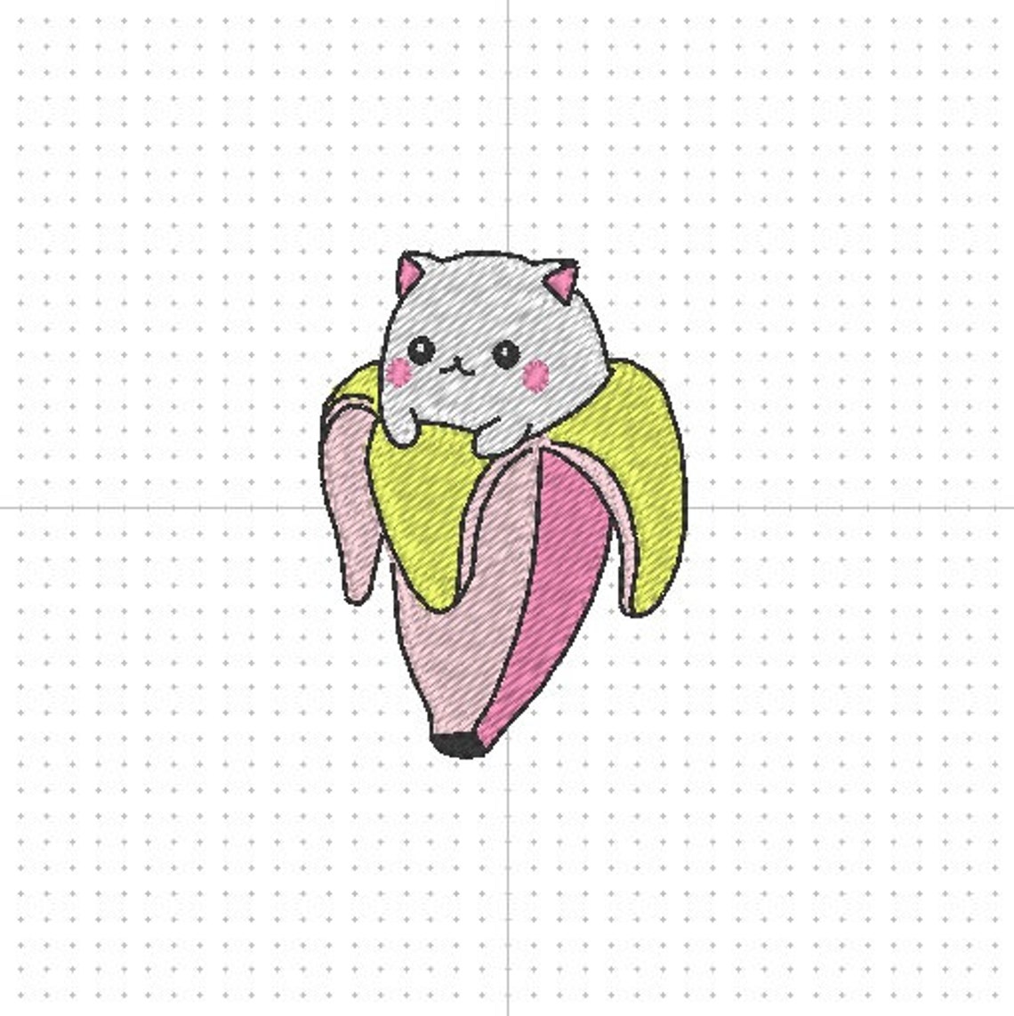 Bananya Patch Anime ITH 4x4 Machine Embroidery Design | Etsy
