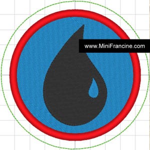 MTG Blue Mana Island Patch Embroidery Design (4x4 ITH Digital File)