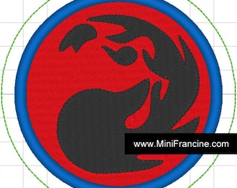 Red Mana Mountain Patch: MTG Fire Embroidery Design (4x4 ITH Digital File)