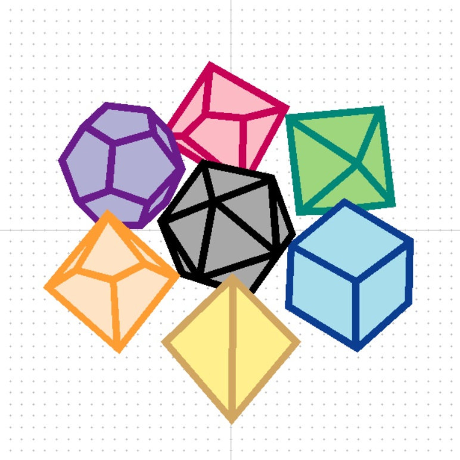 Dice Bag Decoration RPG Rolling Dice Embroidery Design Etsy