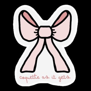 Vinyl Sticker – Cute Pink Aesthetic Vinyl Sticker for Laptop, Journal, Junk Journal, or Water Bottle | Coquette Sticker,  Kiss cut