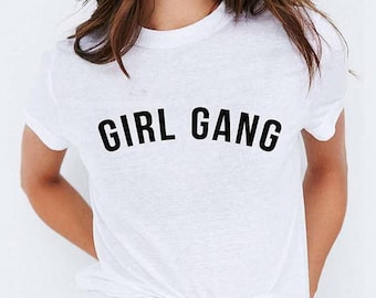 Girl Gang T-shirt Feminist Hipster Grunge Tee