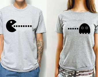 Couples Matching T-shirts Couple Gamer 