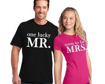 Lucky Mr. And Mrs. T-shirts For Couple Cool Tee