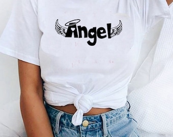 Engel Grafik-T-Shirt: Unisex-Baumwoll-T-Shirt