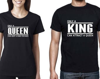 Koszulki King & Queen dla par Cool Tee