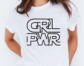 Girl Power Femme T-shirt Feminist GRL PWR Tee