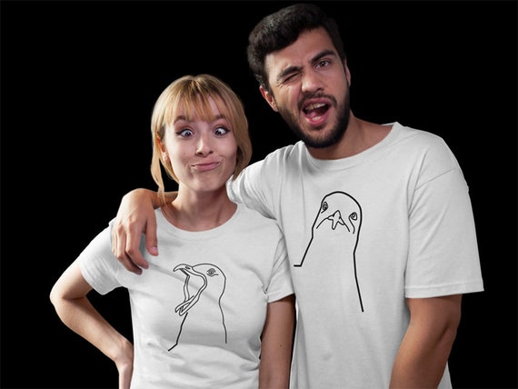 couple in single t shirt