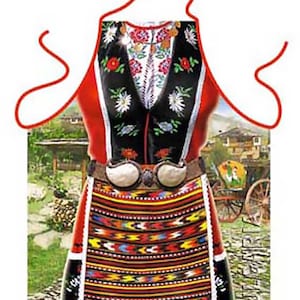 Funny Apron - Traditional National Bulgarian Folk Female COSTUME Best Gift for Her Gift for Friends Joke Party