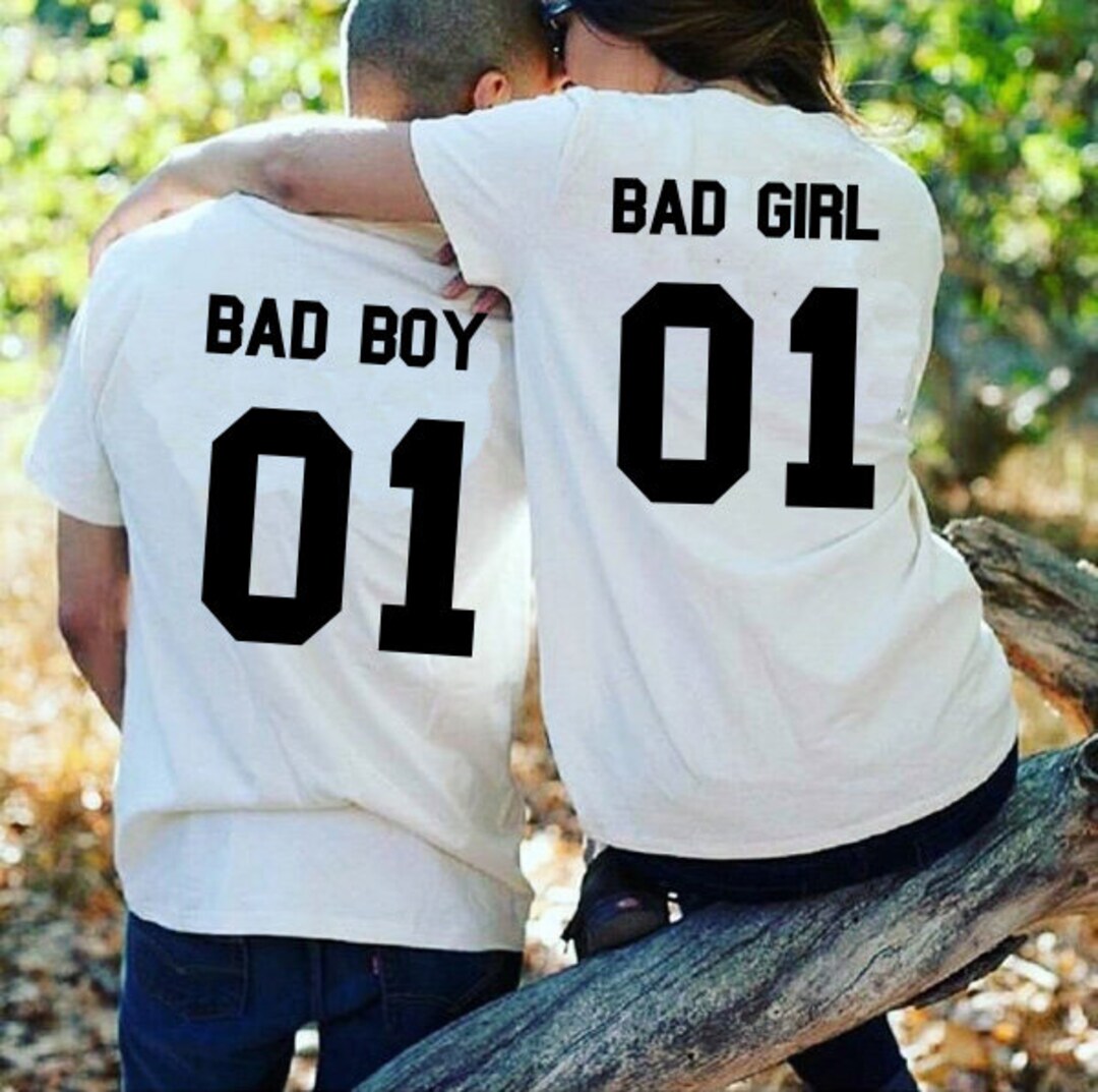Couples Matching Tshirts Bad Boy and Bad Girl Cool Tees Etsy