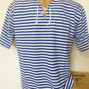 Marine Navy Striped Short Sleeve T-SHIRT Sailor Model 2022