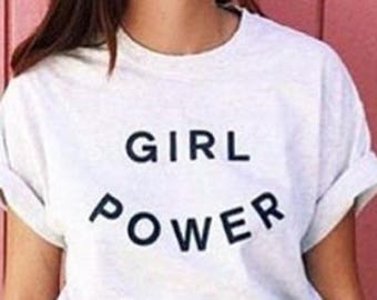 Girl Power Femme T-shirt Feminist GRL PWR Tee
