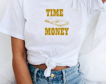 Time Is  Money T-shirt Cool Casual Tumblr   Money Talks Tee