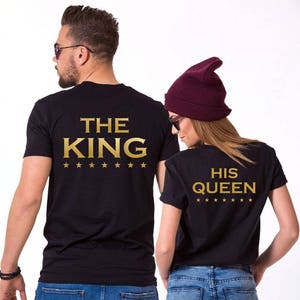 Il re e la sua regina T-shirt d'oro per una coppia Cool Tee