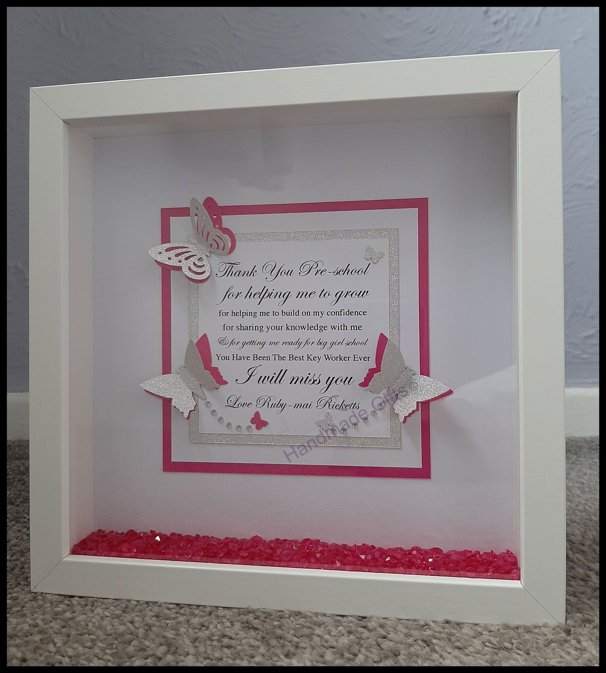 Personalised Box Frame, Teacher Gifts, Dinner Lady Gifts, Nursery ...