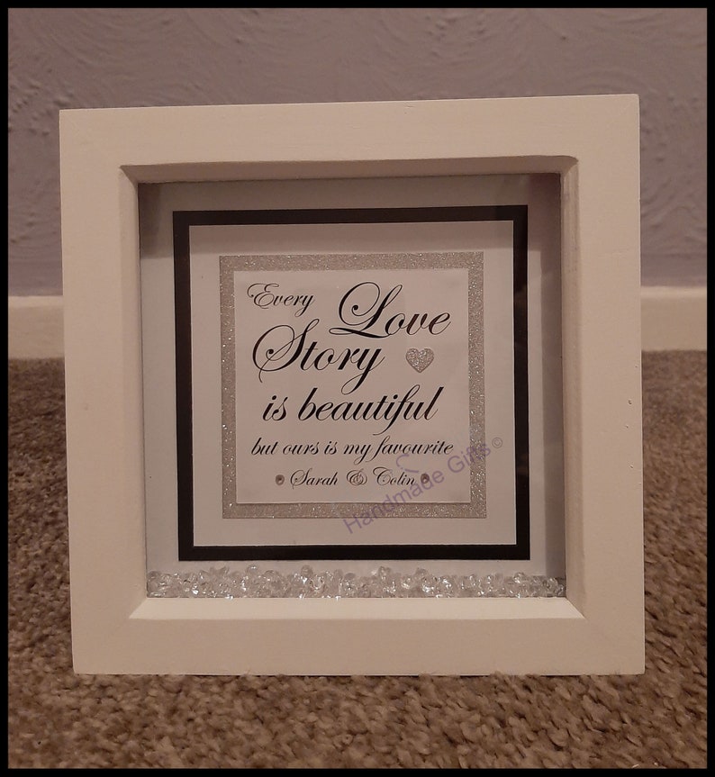 Personalised Box Frame Anniversary Gift Personalised Etsy UK