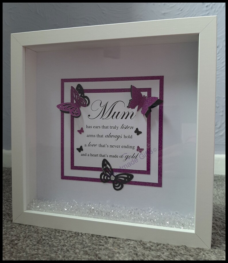 Personalised Box Frame Gift for Mum Birthday Gift Mothers Etsy UK