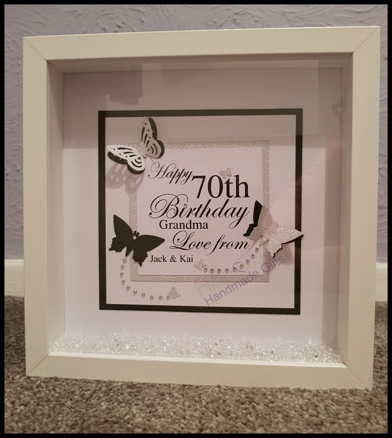 Personalised Box Frame 70th Birthday Gift Personalised 70th Etsy UK
