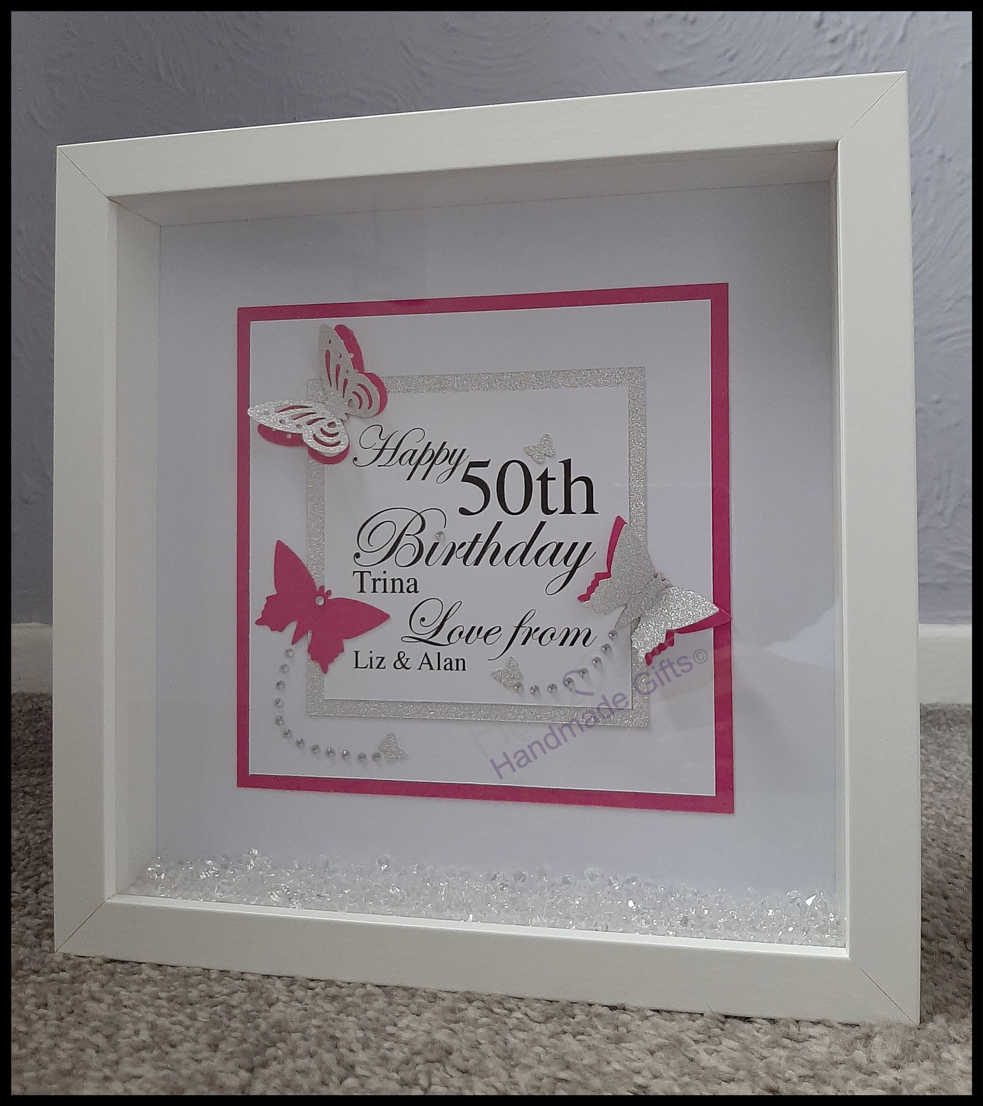 Personalised Box Frame 50th Birthday Gift Personalised 50th Etsy UK