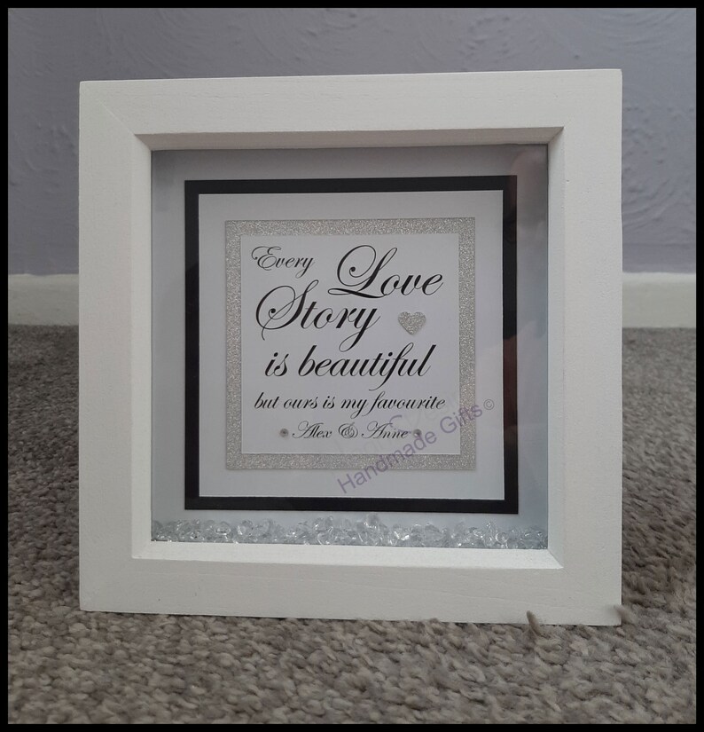 Personalised Box Frame Anniversary Gift Personalised Etsy UK