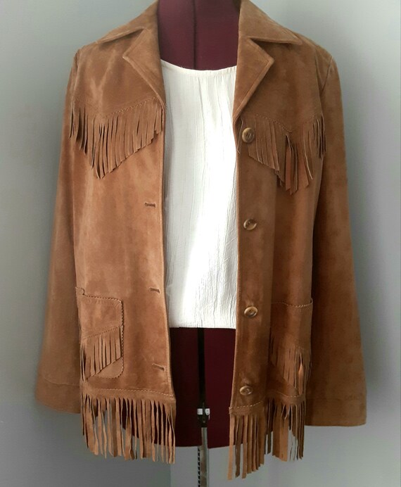 Vintage Suede Jacket with Fringe