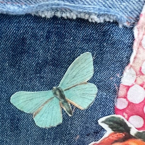 Love Embellished Flower Butterflies Denim Shorts Size 31 - Etsy