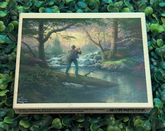 Rubber Stamp "It Doesn't Get Much Better," Thomas Kinkade (2001) by Cornish Heritage Farms made in the U.S.A. USED