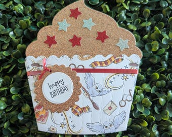 Gift Card Holder, Handmade Greeting Card, Cupcake Gift Card Holder