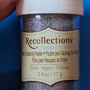 Embossing Powder Silver Tinsel Embossing Powder