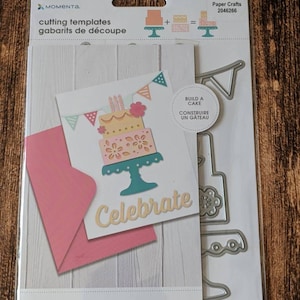 Birthday Cake Cutting Die, Metal Template by Momenta
