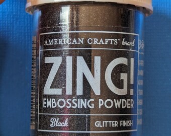 Embossing Powder, Black Glitter Embossing Powder