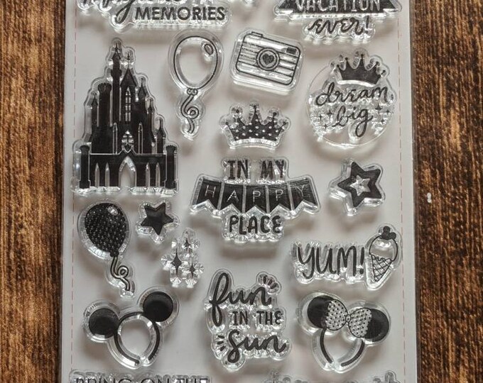 Disney Clear Cling Stamp Set Etsy