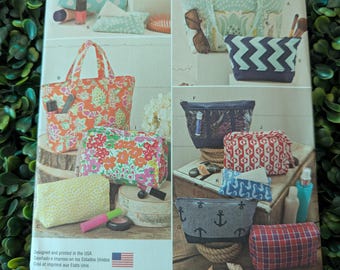 Sewing Pattern, Simplicity 1153, Tote Bag, Make-up Case, Travel Bag