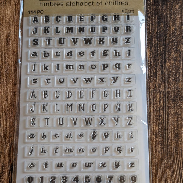 Alphabet Clear Cling Stamp Set 114pc