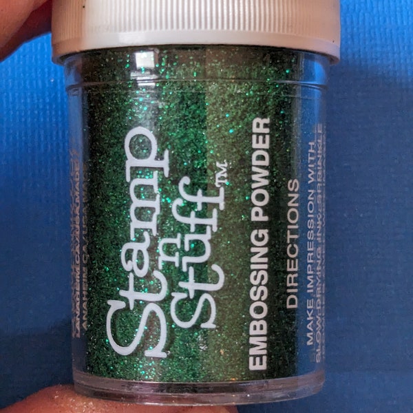 Embossing Powder, Green Tinsel Opaque Embossing Powder