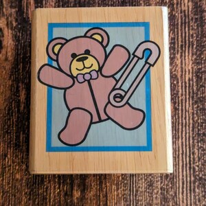 Teddy Bear Wood Mounted Rubber Stamp