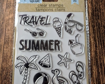 Travel, Summer, Beach  Stamp Set 12pc
