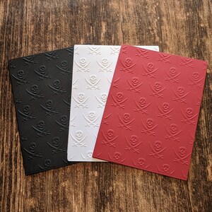 12 Embossed Cardstock Sheets Pirate Theme