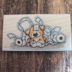 Dog Wood Mounted Rubber Stamp
