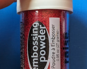 Embossing Powder, Red Tinsel Opaque Embossing Powder